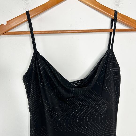 UP FRONT Vintage Y2K Dress Womens Size Medium Whimsigoth Sparkly Asymmetrical - Picture 3 of 7